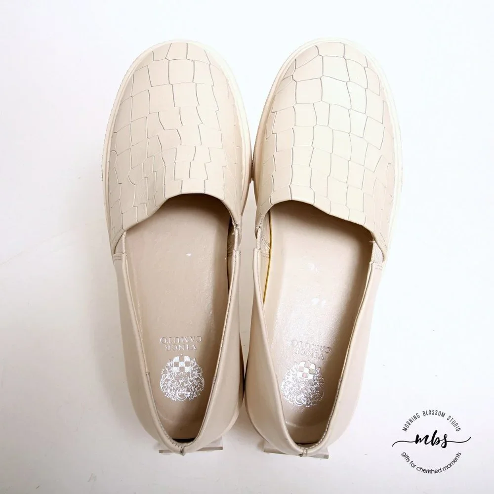 Vince Camuto Abbinna Leather‎ Platform Slip Ons
